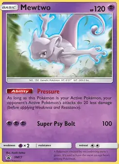 Mewtwo SM77 SM Black Star Promos Pokémon card