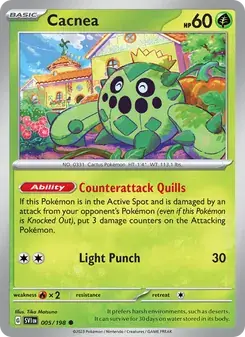 Cacnea 005/198 Scarlet & Violet Pokémon card