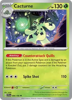 Cacturne 006/198 Scarlet & Violet Pokémon card