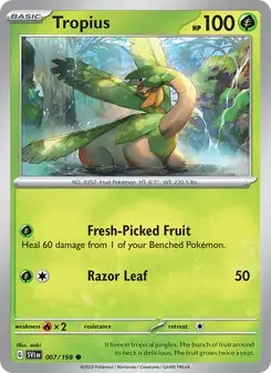 Tropius 007/198 Scarlet & Violet Pokémon card