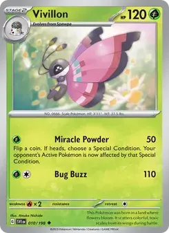 Vivillon 010/198 Scarlet & Violet Pokémon card