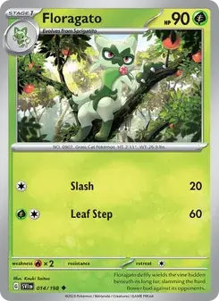 Floragato 014/198 Scarlet & Violet Pokémon card