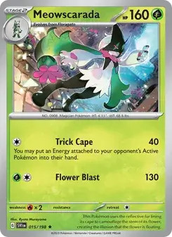 Meowscarada 015/198 Scarlet & Violet Pokémon card