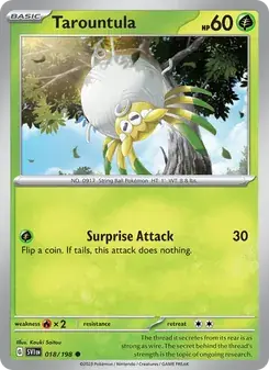 Tarountula 018/198 Scarlet & Violet Pokémon card