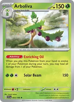 Arboliva 023/198 Scarlet & Violet Pokémon card