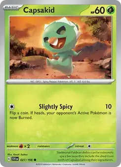 Capsakid 027/198 Scarlet & Violet Pokémon card