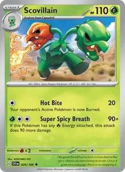 Carta Pokémon Scovillain 029/198 de Scarlet & Violet