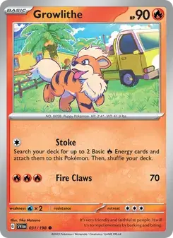 Growlithe 031/198 Scarlet & Violet Pokémon card