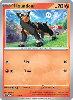 Houndour 033/198 Scarlet & Violet Pokémon card