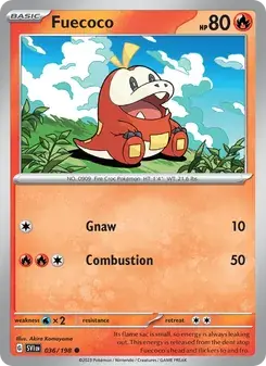 Fuecoco 036/198 Scarlet & Violet Pokémon card