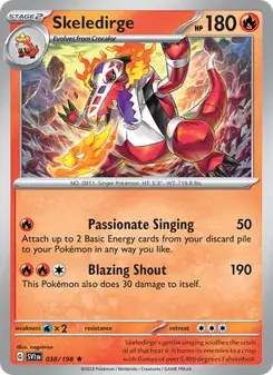 Skeledirge 038/198 Scarlet & Violet Pokémon card