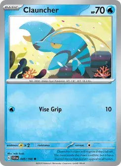 Clauncher 049/198 Scarlet & Violet Pokémon card