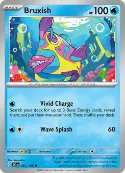 Bruxish 051/198 Scarlet & Violet Pokémon card