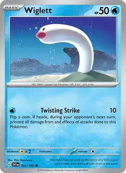 Wiglett 055/198 Scarlet & Violet Pokémon card