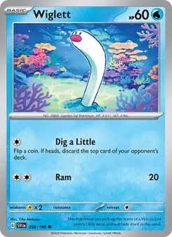 Wiglett 056/198 Scarlet & Violet Pokémon card