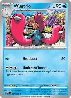 Wugtrio 057/198 Scarlet & Violet Pokémon card