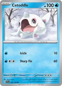 Cetoddle 059/198 Scarlet & Violet Pokémon card