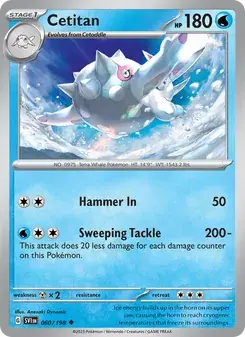 Cetitan 060/198 Scarlet & Violet Pokémon card