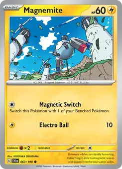 Magnemite 063/198 Scarlet & Violet Pokémon card