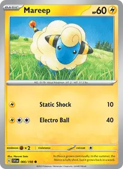 Mareep 066/198 Scarlet & Violet Pokémon card