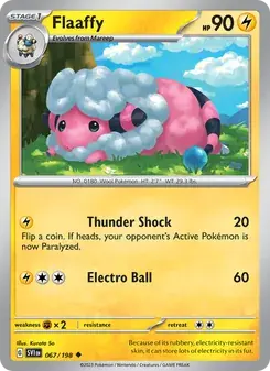 Flaaffy 067/198 Scarlet & Violet Pokémon card