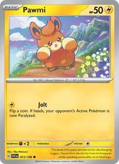 Pawmi 073/198 Scarlet & Violet Pokémon card
