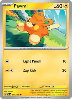 Pawmi 074/198 Scarlet & Violet Pokémon card