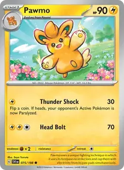 Pawmo 075/198 Scarlet & Violet Pokémon card