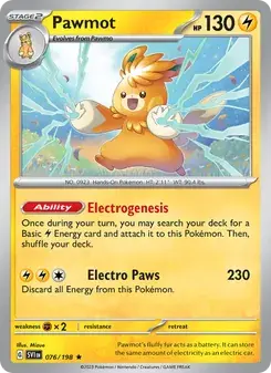 Pawmot 076/198 Scarlet & Violet Pokémon card