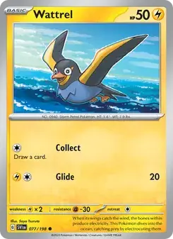 Wattrel 077/198 Scarlet & Violet Pokémon card