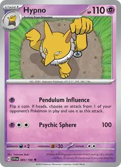 Hypno 083/198 Scarlet & Violet Pokémon card