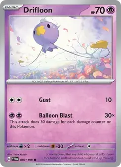 Drifloon 089/198 Scarlet & Violet Pokémon card