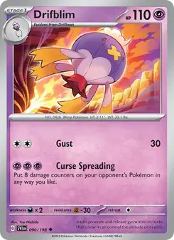 Drifblim 090/198 Scarlet & Violet Pokémon card