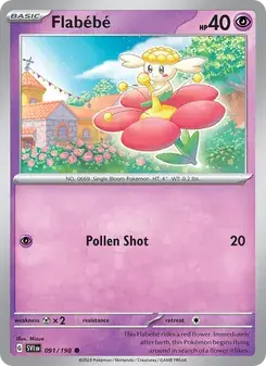 Flabébé 091/198 Scarlet & Violet Pokémon card