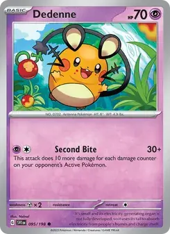 Dedenne 095/198 Scarlet & Violet Pokémon card