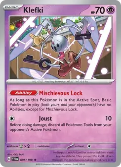 Klefki 096/198 Scarlet & Violet Pokémon card