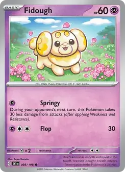 Fidough 098/198 Scarlet & Violet Pokémon card