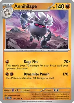 Annihilape 109/198 Scarlet & Violet Pokémon card