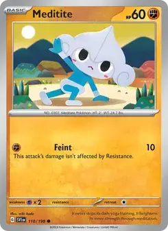 Meditite 110/198 Scarlet & Violet Pokémon card