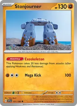 Stonjourner 121/198 Scarlet & Violet Pokémon card