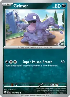 Grimer 126/198 Scarlet & Violet Pokémon card