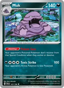 Muk 127/198 Scarlet & Violet Pokémon card