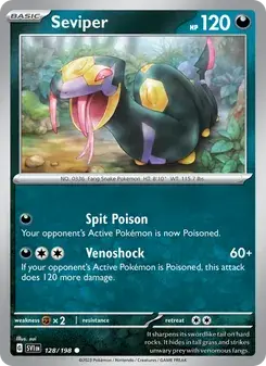 Seviper 128/198 Scarlet & Violet Pokémon card