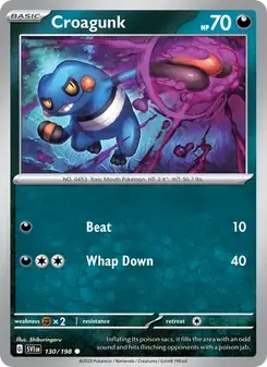 Croagunk 130/198 Scarlet & Violet Pokémon card