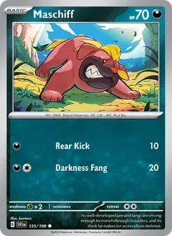 Maschiff 135/198 Scarlet & Violet Pokémon card