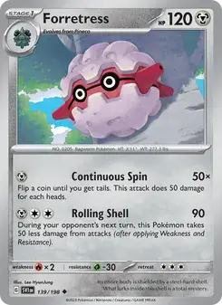 Forretress 139/198 Scarlet & Violet Pokémon card