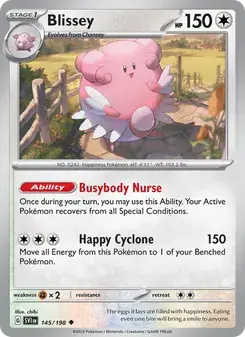 Blissey 145/198 Scarlet & Violet Pokémon Karte
