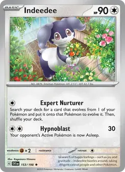 Indeedee 153/198 Scarlet & Violet Pokémon card