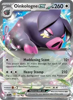 Oinkologne ex 158/198 Scarlet & Violet Pokémon card