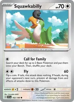 Squawkabilly 162/198 Scarlet & Violet Pokémon card